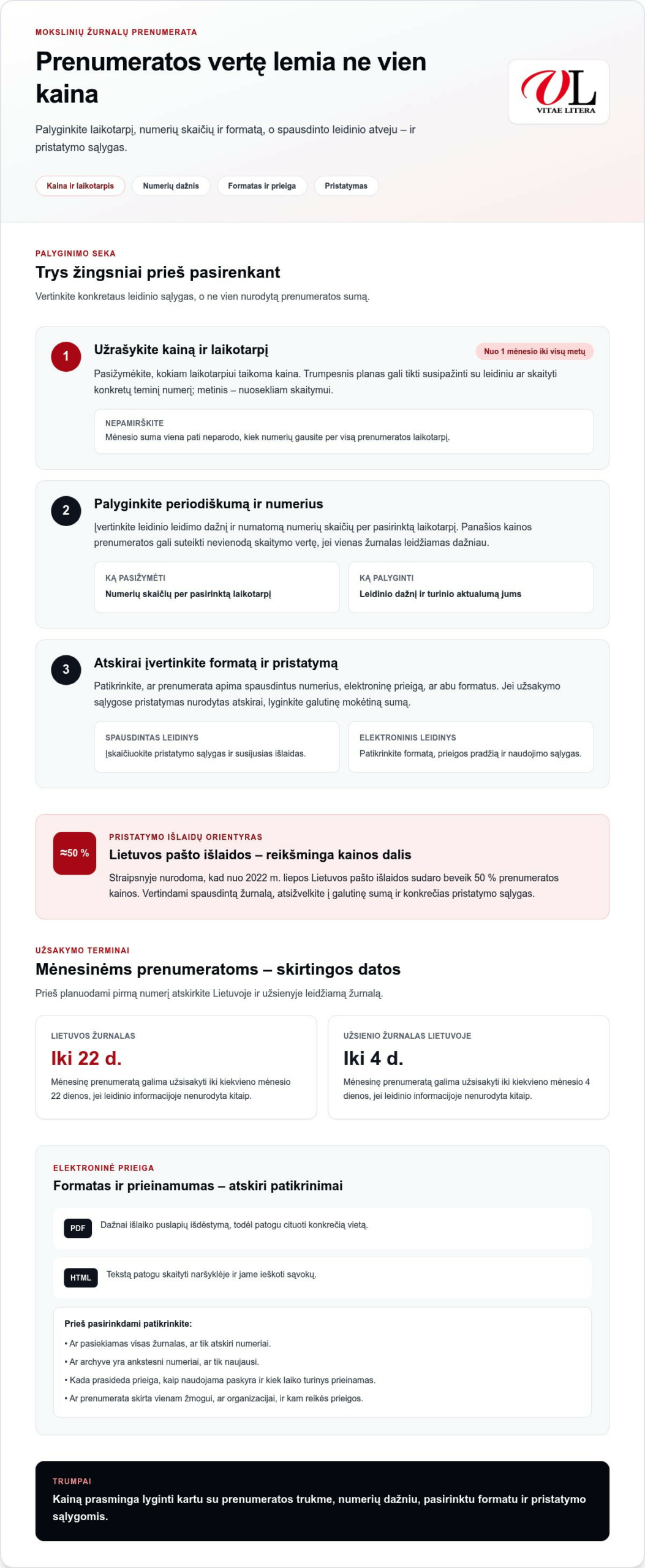 Mokslinių žurnalų prenumerata Lietuvoje ir užsienyje